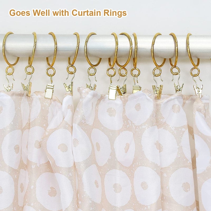 Coideal Small Curtain Clips Gold - 100 Pack Stainless Steel Curtain Hooks for Hanging Party String Lights Indoor, Art Crafts, Christmas Wedding Decoration (Light Gold) - Image 4